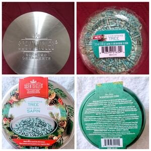 Bundle Scentsicles Scented Table Top Tin & Glass Jar - O Christmas Tree Scent